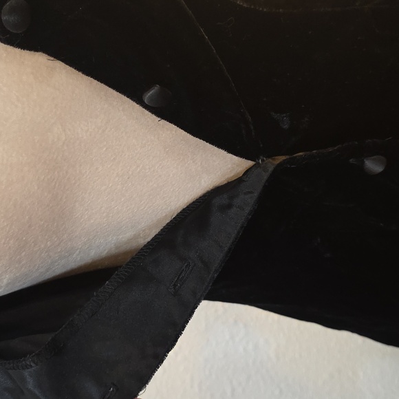 Vintage  Black Velvet Party Dress Moda International Size 10 - Picture 8 of 9